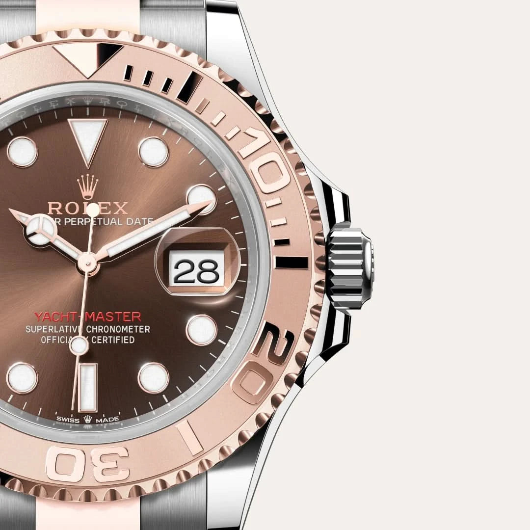 rolex yacht-master in everose rolesor - combination of oystersteel and everose gold, M126621-0001 - henne jewelers