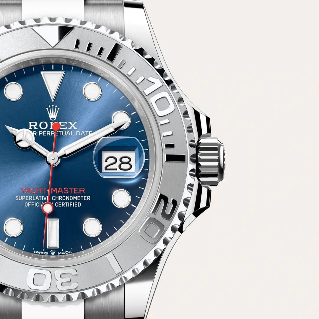 rolex yacht-master in rolesium - combination of oystersteel and platinum, M126622-0002 - henne jewelers