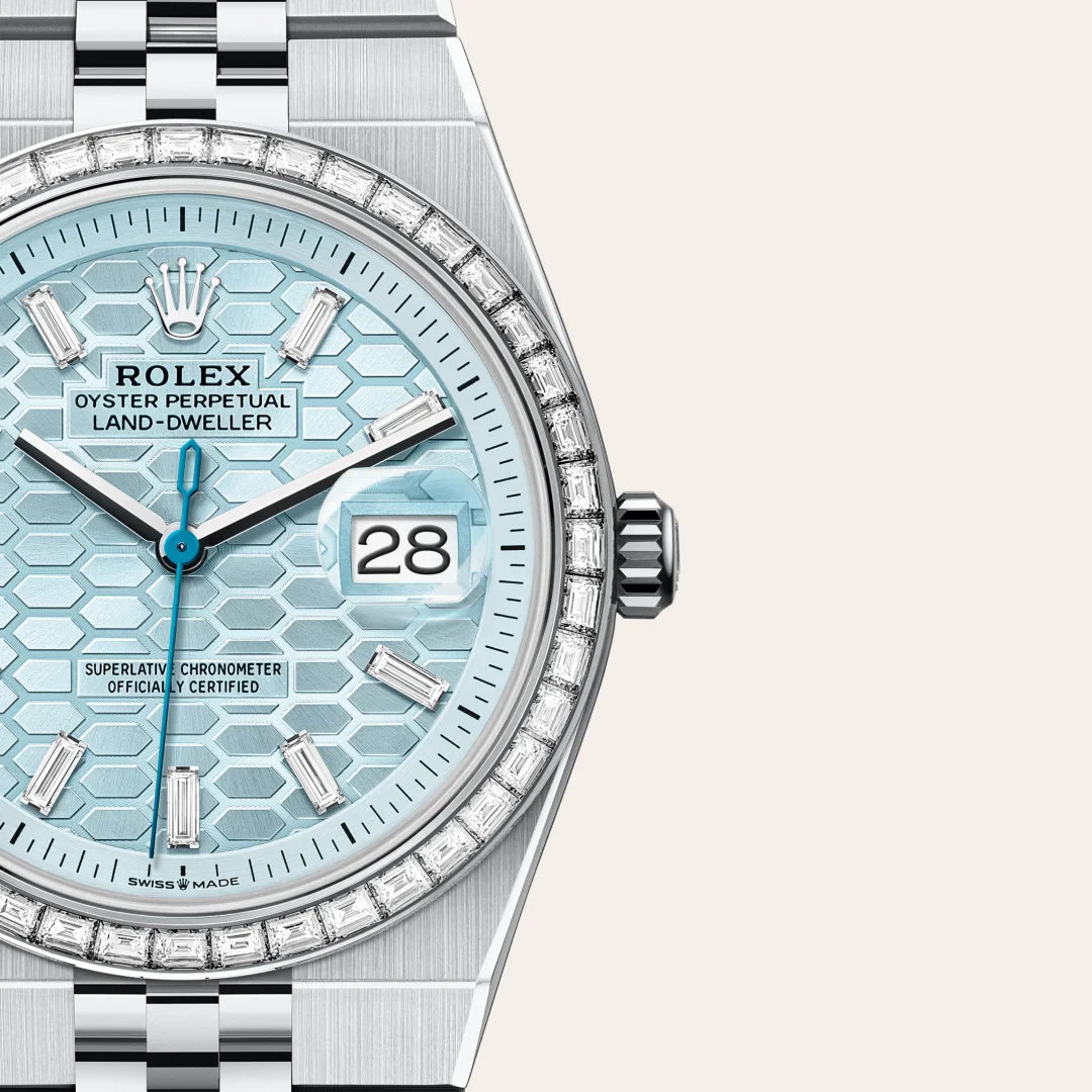 rolex Land-Dweller in Platinum, M127286TBR-0001 - Henne Jewelers