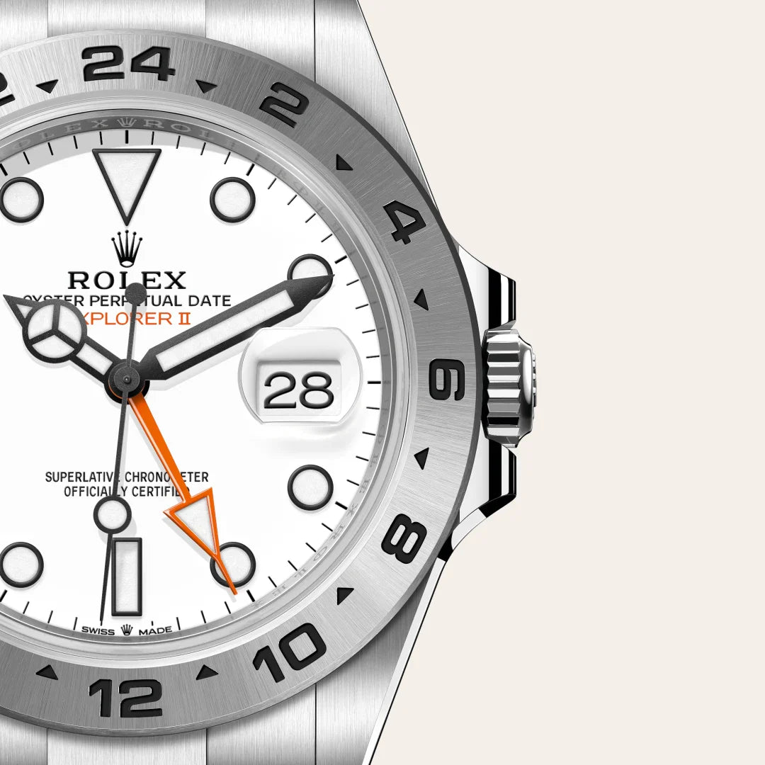 rolex Explorer II in Oystersteel, M226570-0001 - Henne Jewelers