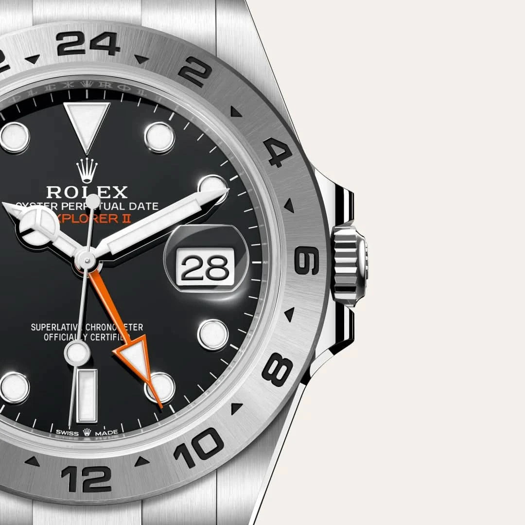 rolex explorer ii in oystersteel, M226570-0002 - henne jewelers