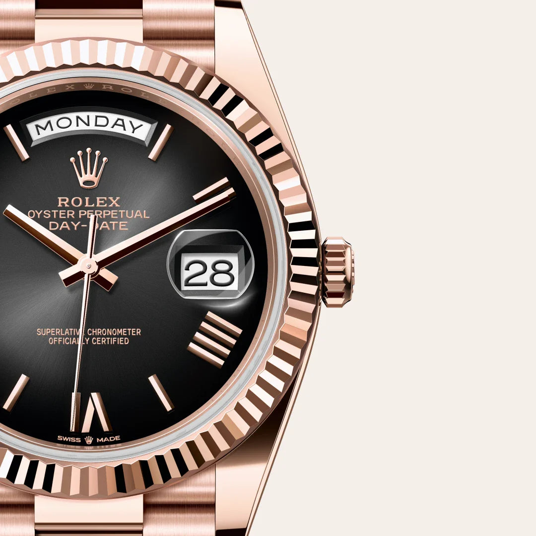 rolex Day-Date in 18 kt Everose gold, M228235-0055 - Henne Jewelers
