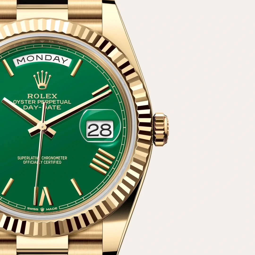 rolex day-date in 18 ct yellow gold, M228238-0061 - henne jewelers