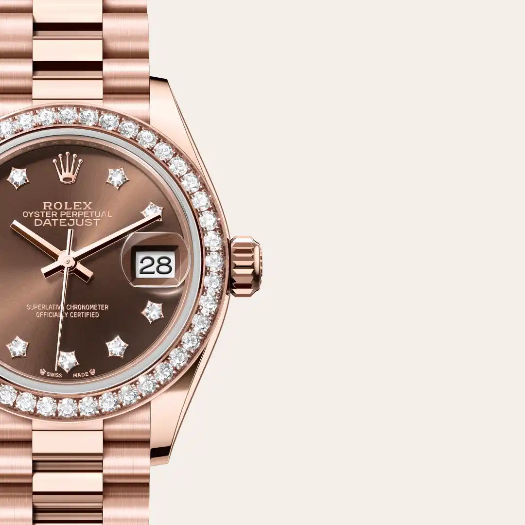 rolex Lady-Datejust in 18 kt Everose gold, M279135RBR-0001 - Henne Jewelers