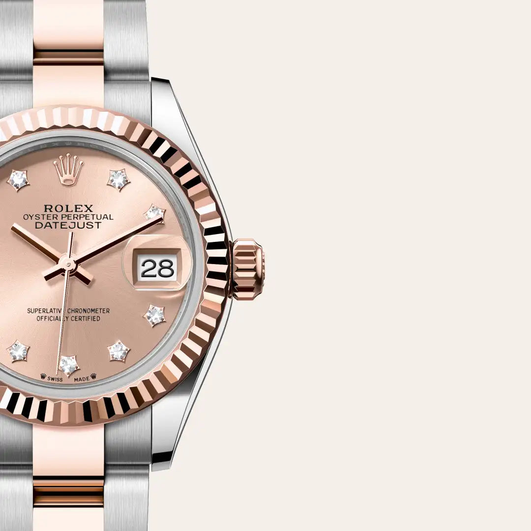 rolex Lady-Datejust in Everose Rolesor - combination of Oystersteel and Everose gold, M279171-0028 - Henne Jewelers