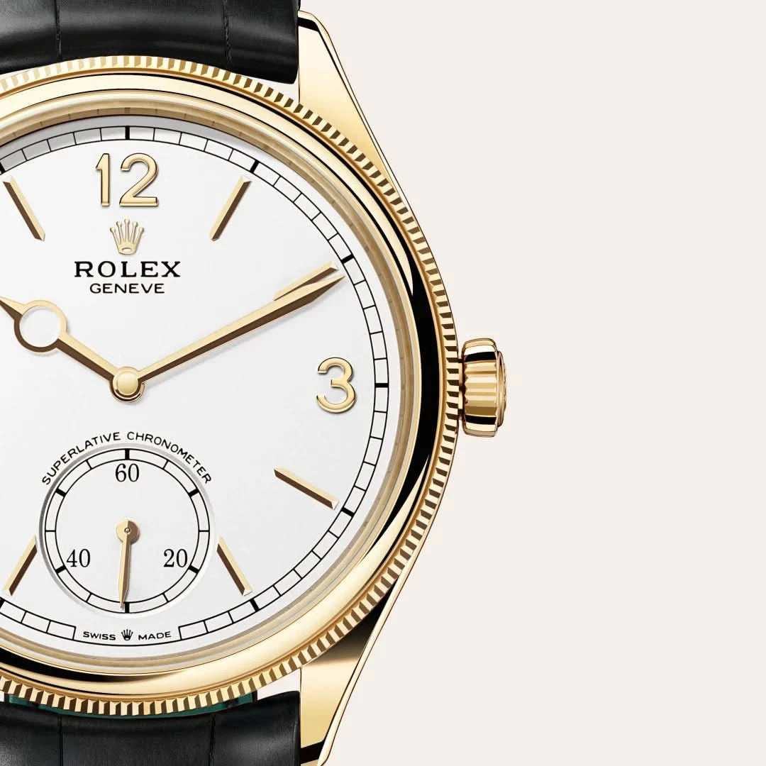 rolex 1908 in 18 ct yellow gold, M52508-0005 - henne jewelers
