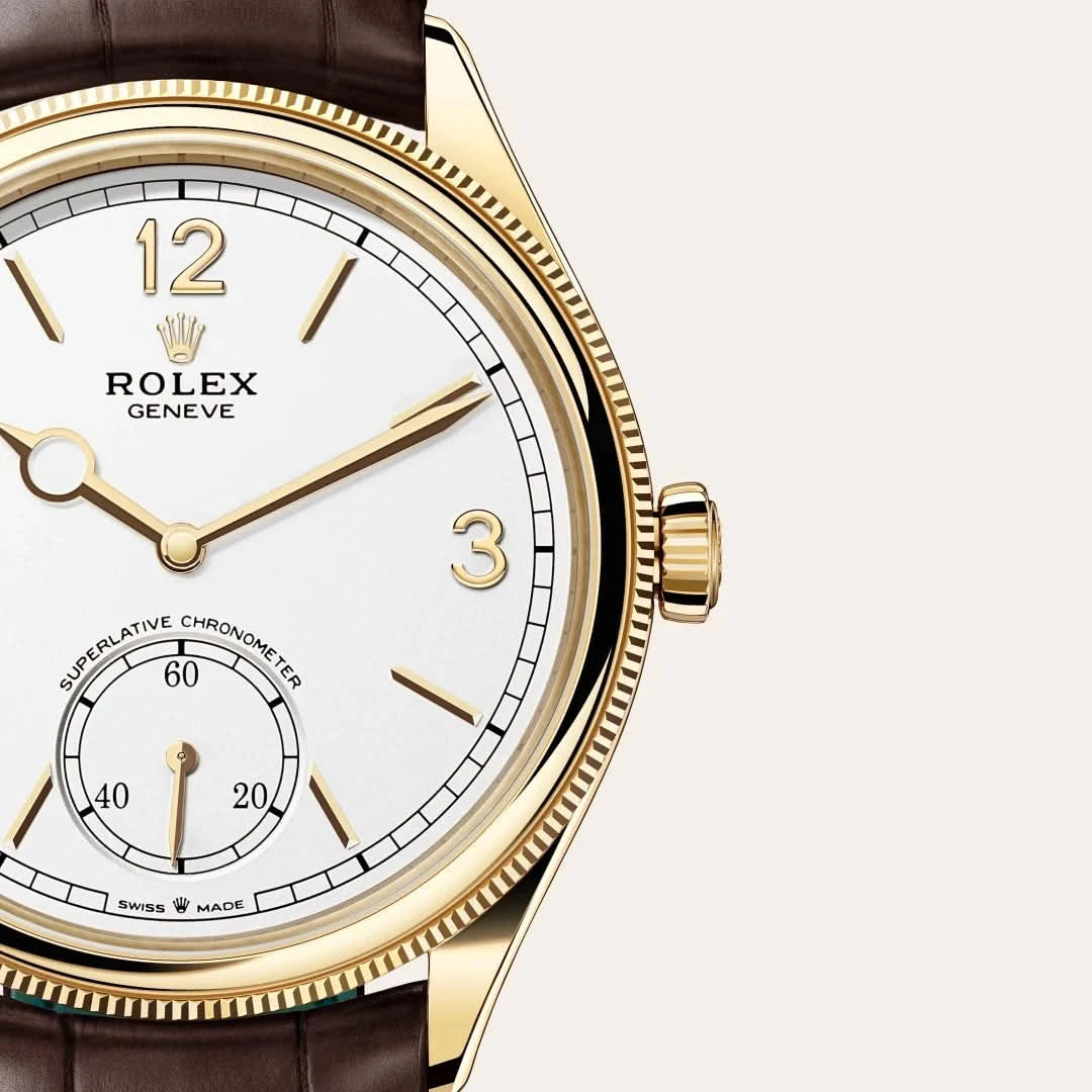 rolex 1908 in 18 ct yellow gold, M52508-0006 - henne jewelers