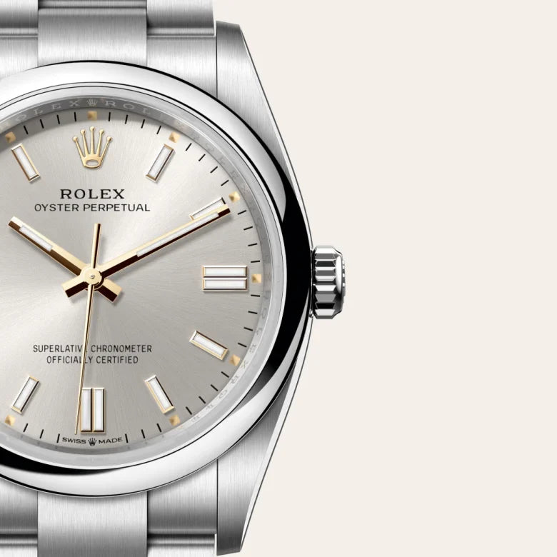 rolex Oyster Perpetual in Oystersteel, M126000-0001 - Henne Jewelers