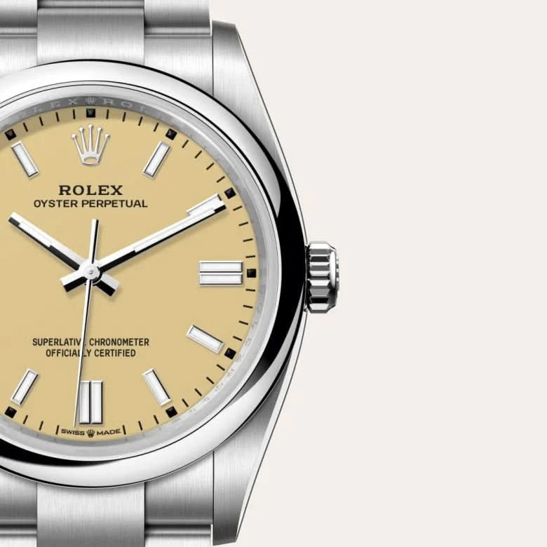 rolex oyster perpetual in oystersteel, M126000-0012 - henne jewelers