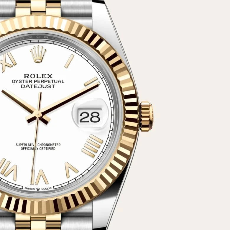 rolex datejust in yellow rolesor - combination of oystersteel and yellow gold, M126333-0026 - henne jewelers