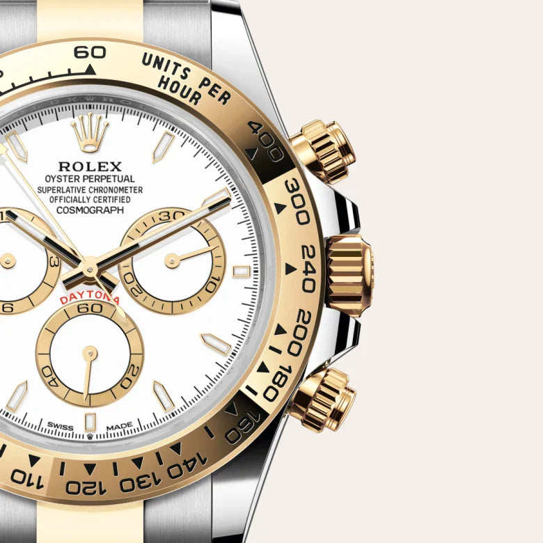 rolex Cosmograph Daytona in Yellow Rolesor - combination of Oystersteel and yellow gold, M126503-0001 - Henne Jewelers