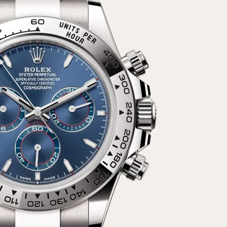 rolex cosmograph daytona in 18 ct white gold, M126509-0005 - henne jewelers