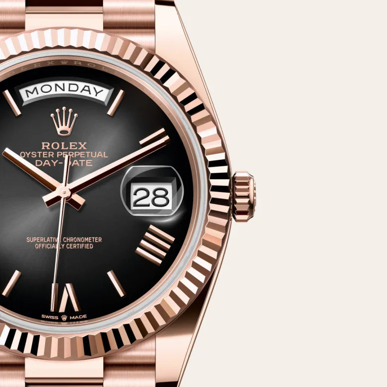 rolex Day-Date in 18 kt Everose gold, M228235-0055 - Henne Jewelers