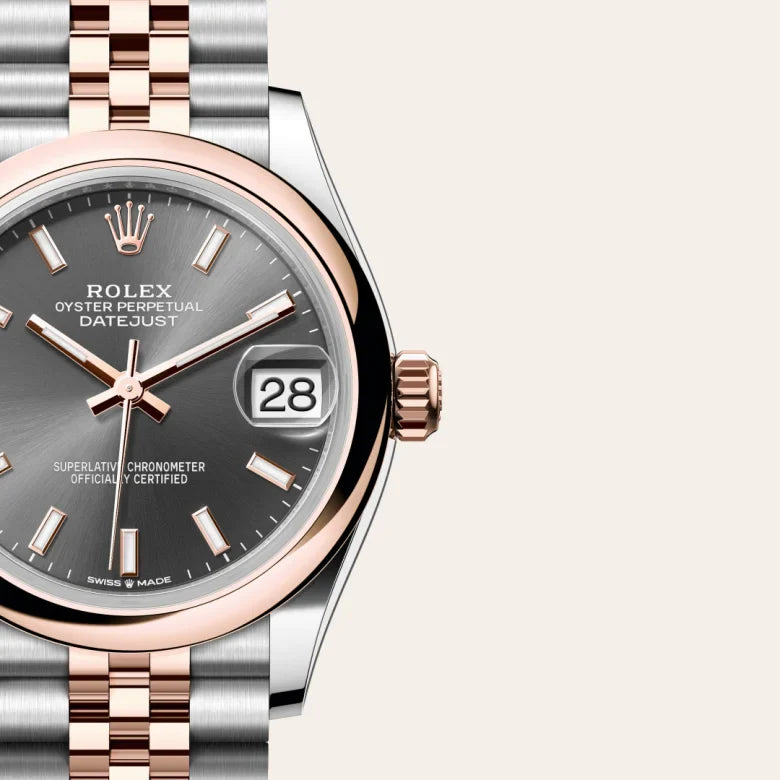 rolex Datejust in Everose Rolesor - combination of Oystersteel and Everose gold, M278241-0018 - Henne Jewelers