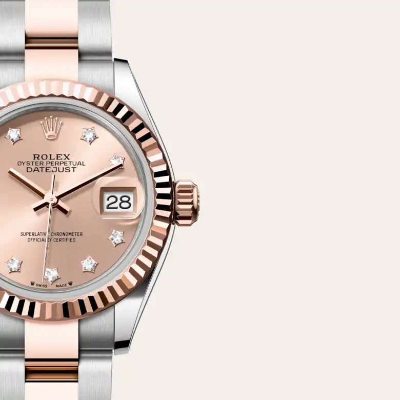 rolex Lady-Datejust in Everose Rolesor - combination of Oystersteel and Everose gold, M279171-0028 - Henne Jewelers