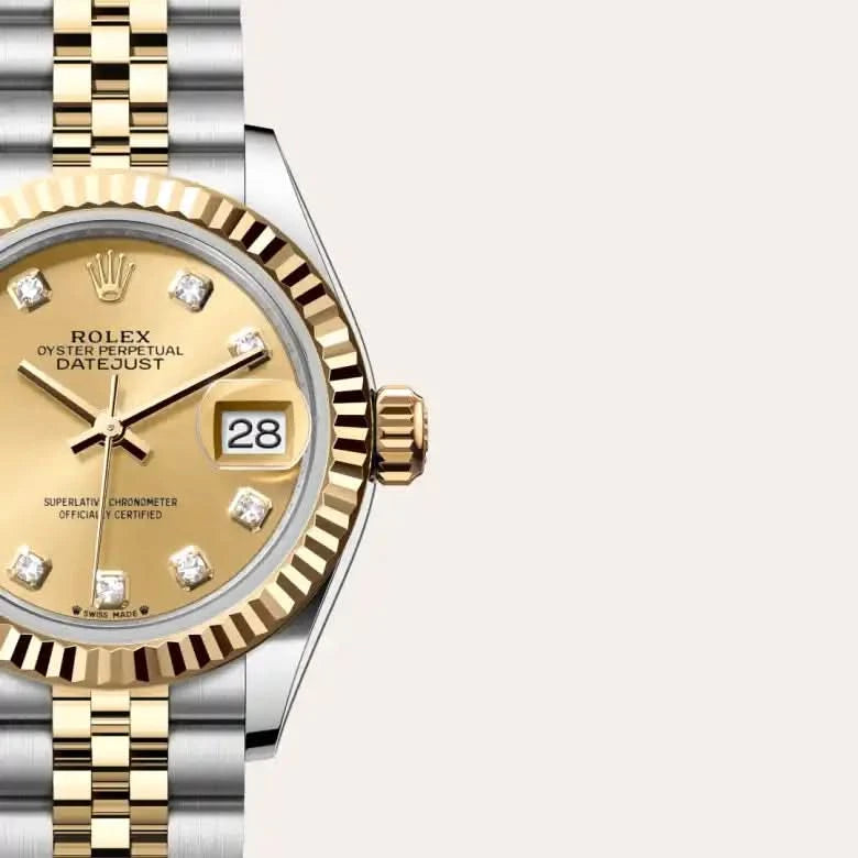 rolex lady-datejust in yellow rolesor - combination of oystersteel and yellow gold, M279173-0011 - henne jewelers