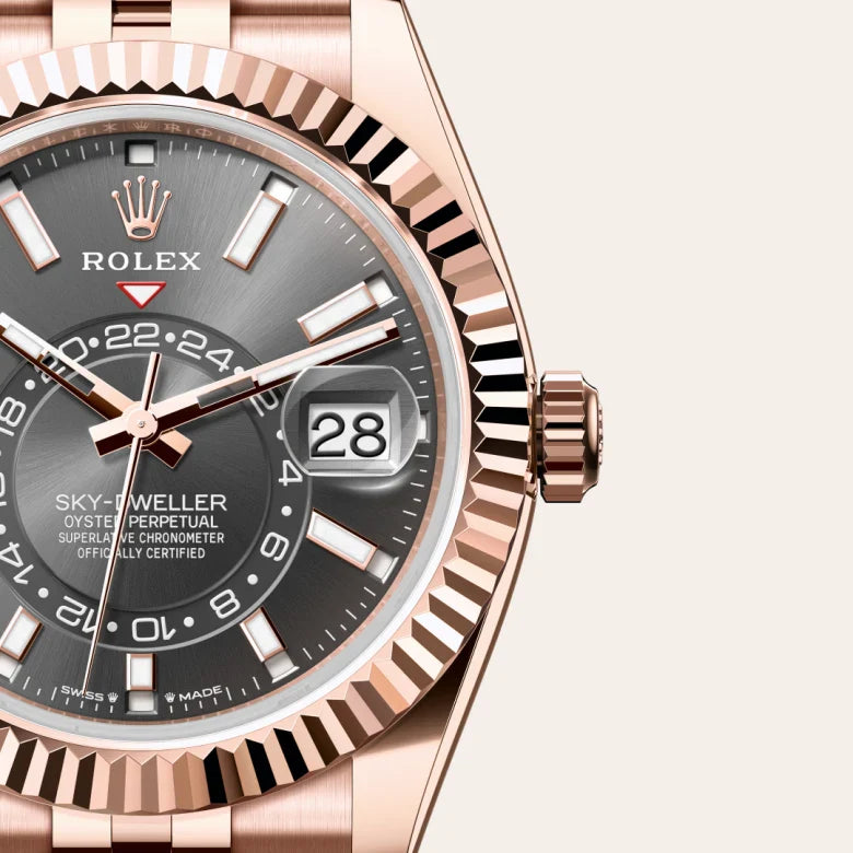 rolex Sky-Dweller in 18 kt Everose gold, M336935-0008 - Henne Jewelers