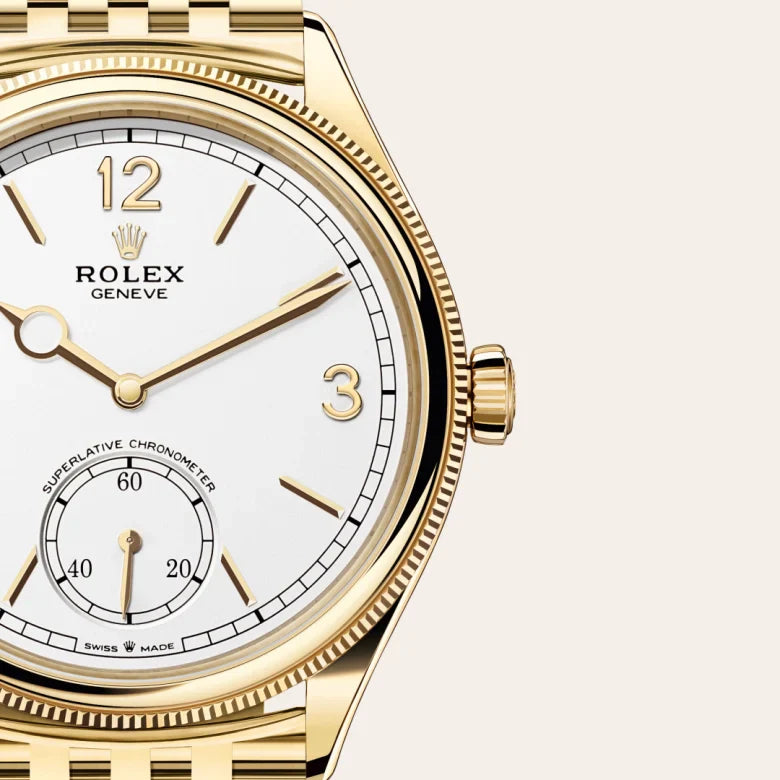 rolex 1908 in 18 kt yellow gold, M52508-0008 - Henne Jewelers
