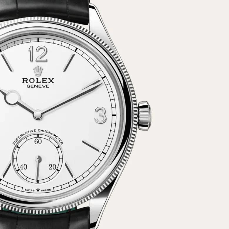 rolex 1908 in 18 ct white gold, M52509-0005 - henne jewelers