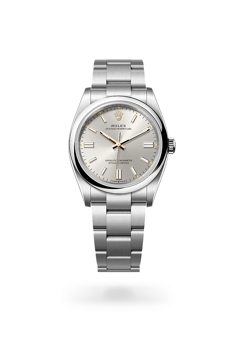 rolex Oyster Perpetual in Oystersteel, M126000-0001 - Henne Jewelers