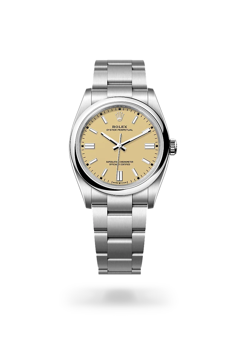 rolex oyster perpetual in oystersteel, M126000-0012 - henne jewelers