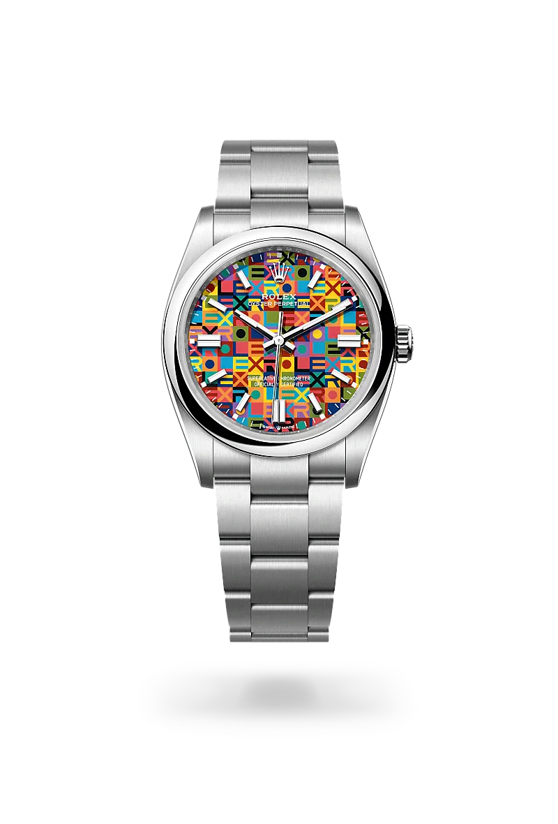 rolex Oyster Perpetual in Oystersteel, M126000-0016 - Henne Jewelers