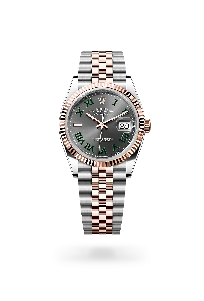 rolex datejust in everose rolesor - combination of oystersteel and everose gold, M126231-0029 - henne jewelers
