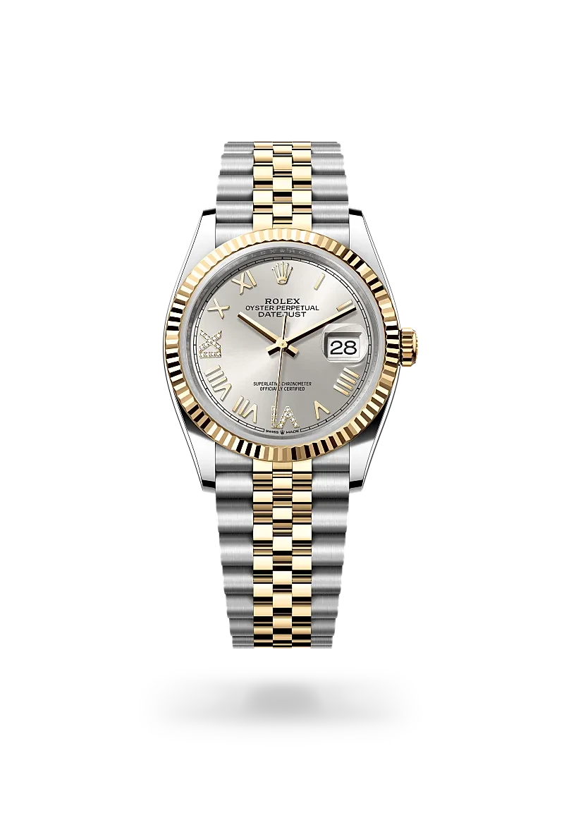 rolex datejust in yellow rolesor - combination of oystersteel and yellow gold, M126233-0051 - henne jewelers