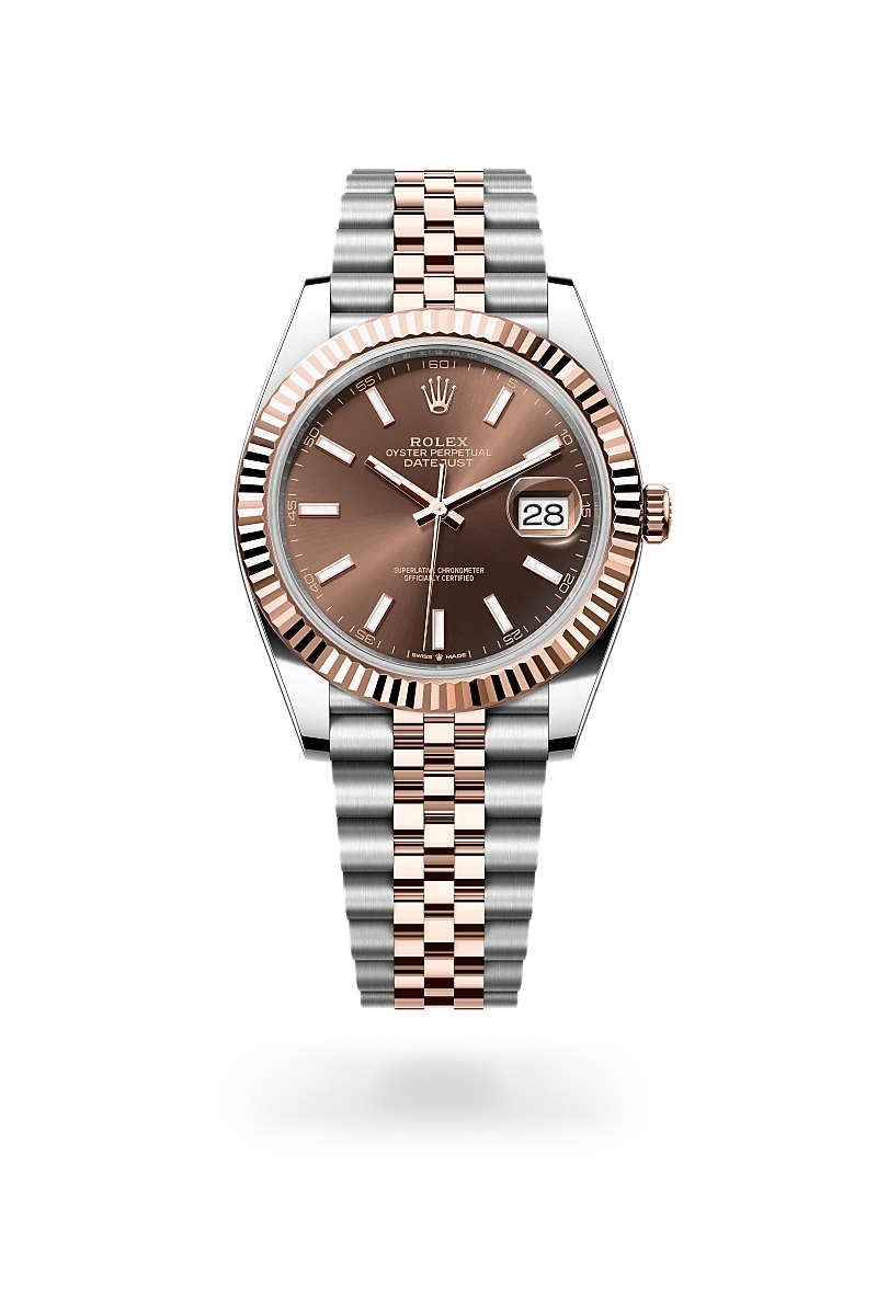rolex datejust in everose rolesor - combination of oystersteel and everose gold, M126331-0002 - henne jewelers
