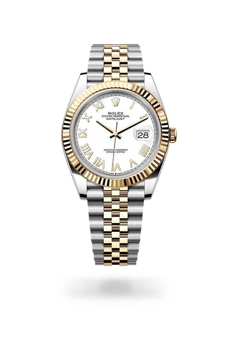 rolex datejust in yellow rolesor - combination of oystersteel and yellow gold, M126333-0026 - henne jewelers