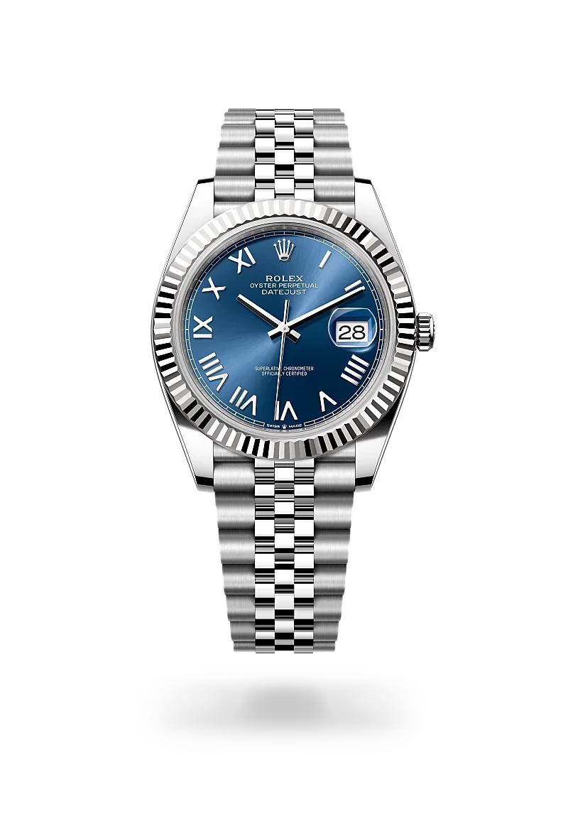 rolex datejust in white rolesor - combination of oystersteel and white gold, M126334-0038 - henne jewelers