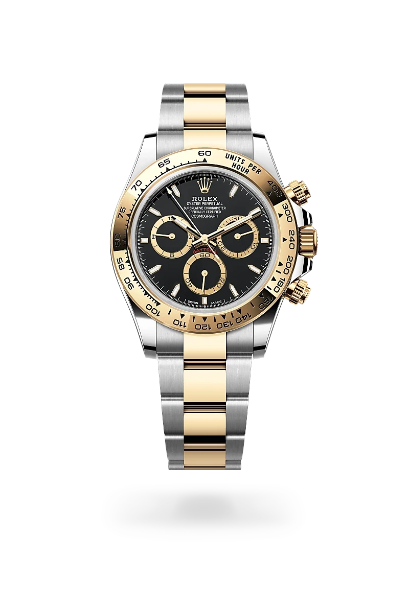 rolex cosmograph daytona in yellow rolesor - combination of oystersteel and yellow gold, M126503-0003 - henne jewelers