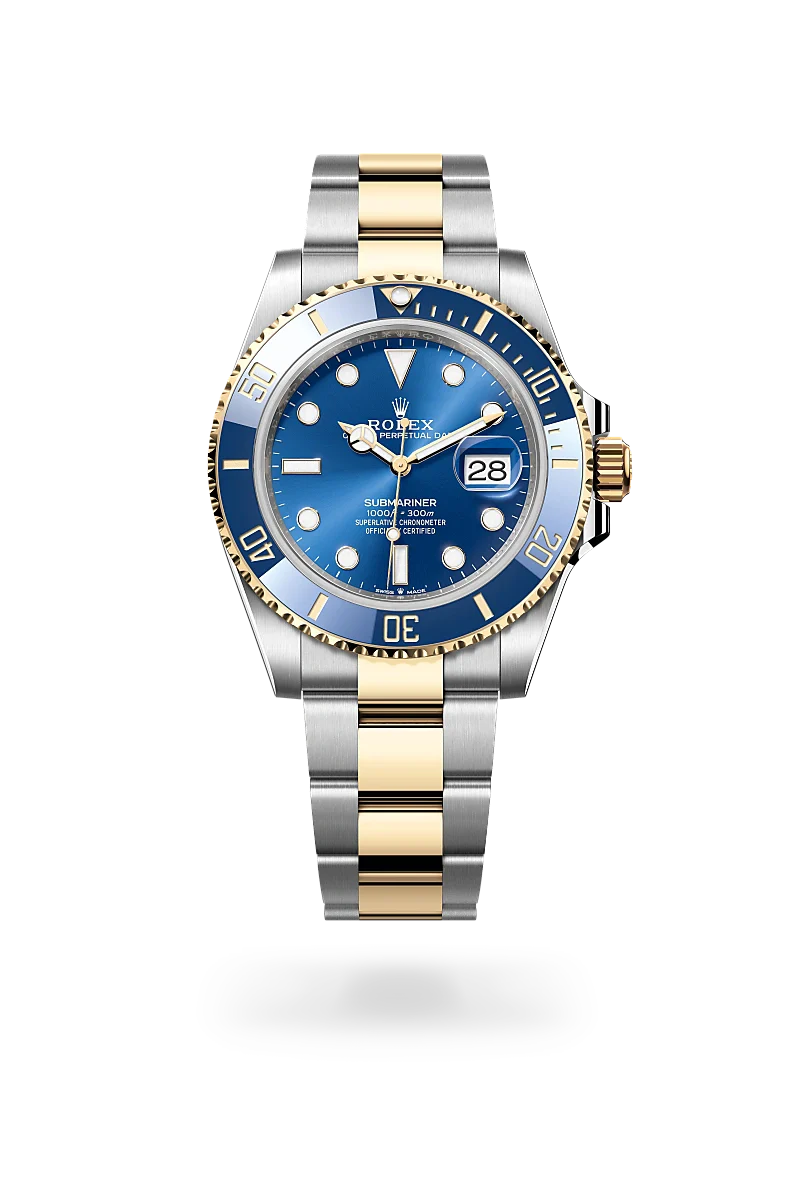 rolex Submariner in Yellow Rolesor - combination of Oystersteel and yellow gold, M126613LB-0002 - Henne Jewelers