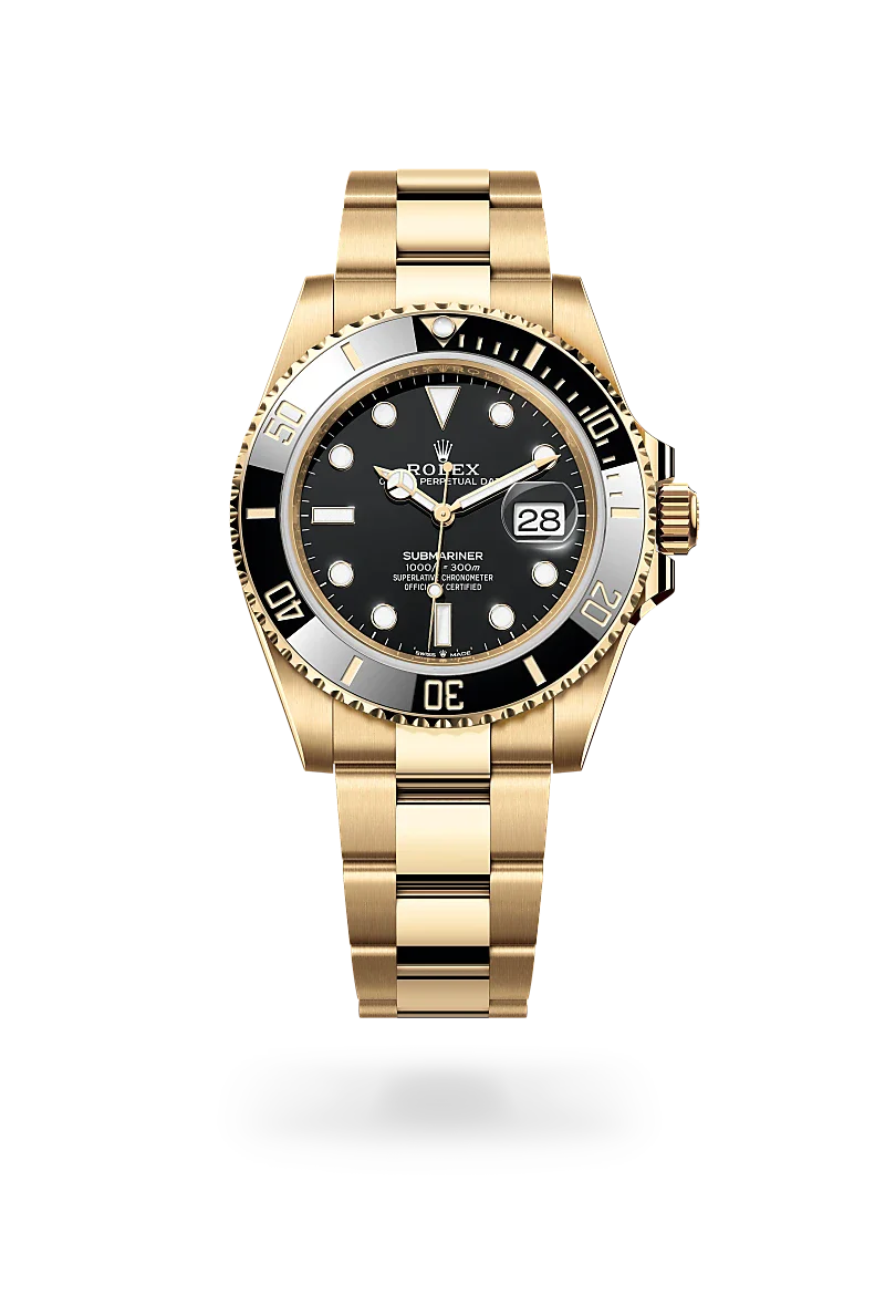 rolex Submariner in 18 kt yellow gold, M126618LN-0002 - Henne Jewelers