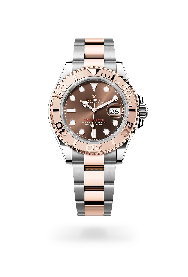 rolex yacht-master in everose rolesor - combination of oystersteel and everose gold, M126621-0001 - henne jewelers