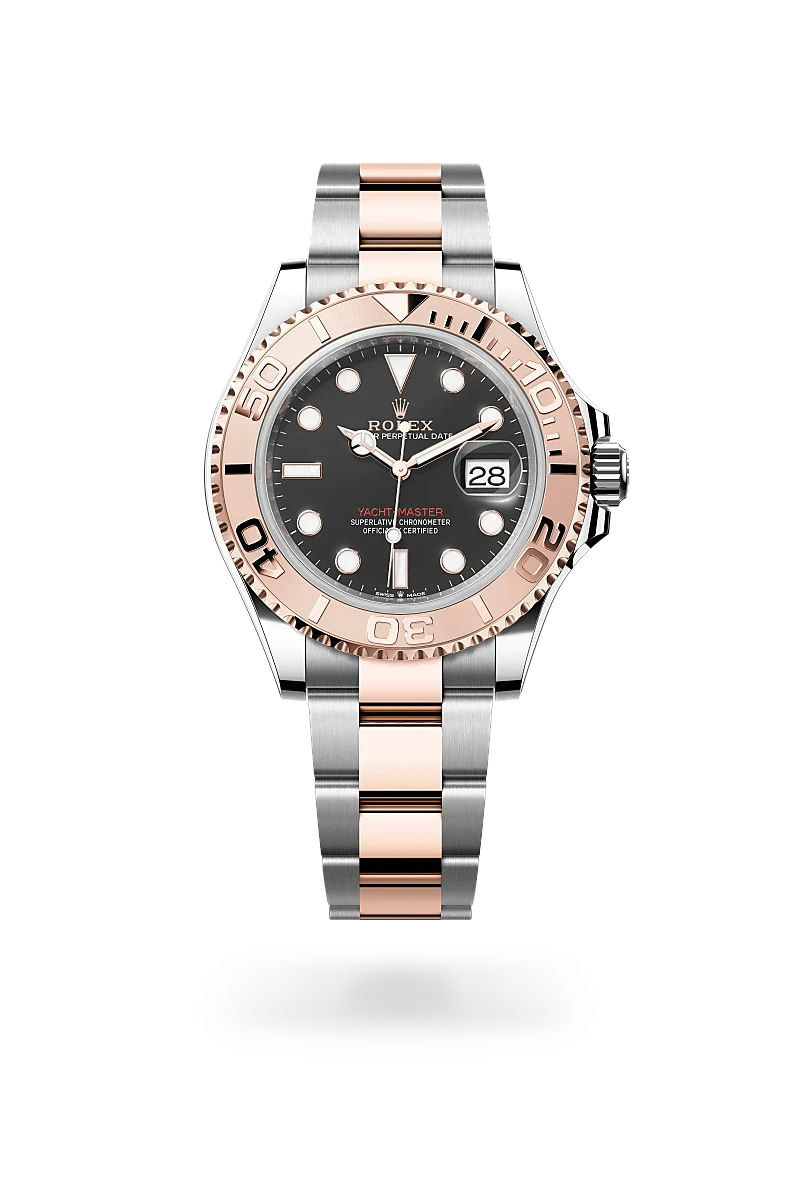 rolex yacht-master in everose rolesor - combination of oystersteel and everose gold, M126621-0002 - henne jewelers