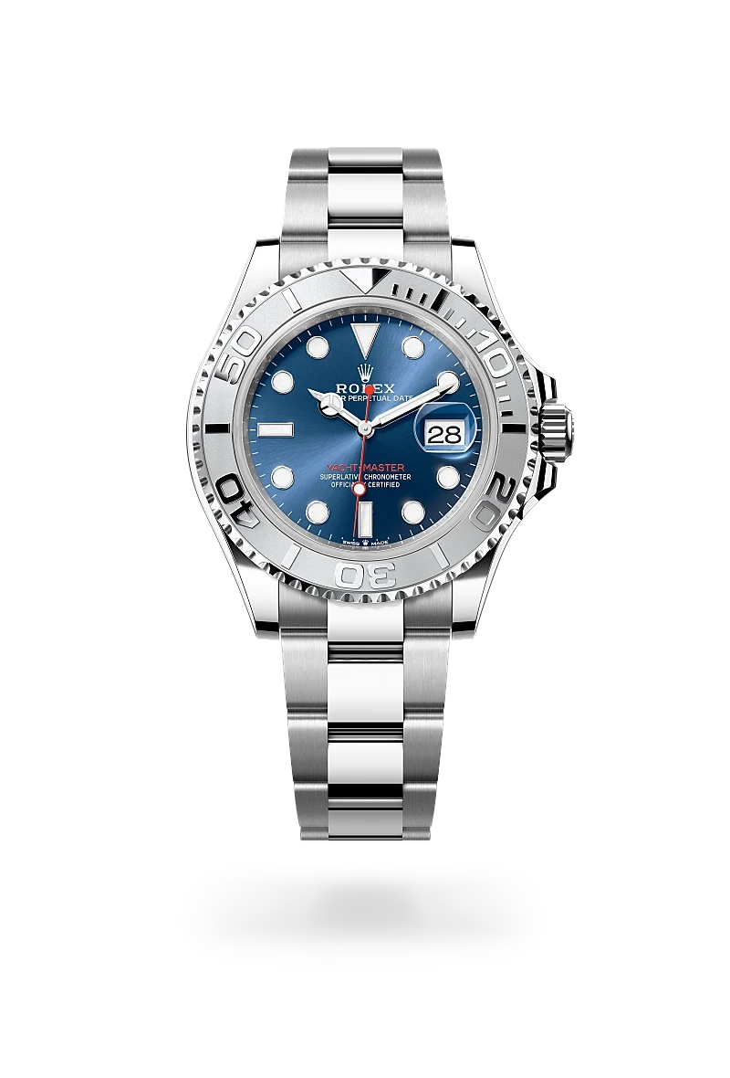 rolex yacht-master in rolesium - combination of oystersteel and platinum, M126622-0002 - henne jewelers