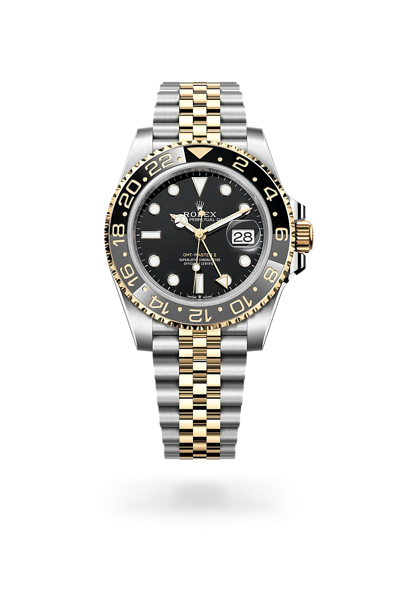 rolex GMT-Master II in Yellow Rolesor - combination of Oystersteel and yellow gold, M126713GRNR-0001 - Henne Jewelers