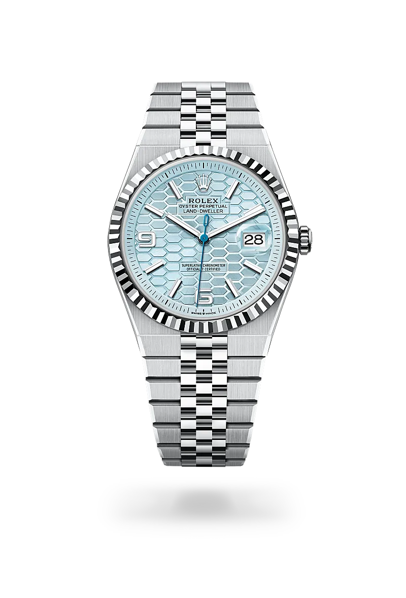rolex Land-Dweller in Platinum, M127336-0001 - Henne Jewelers