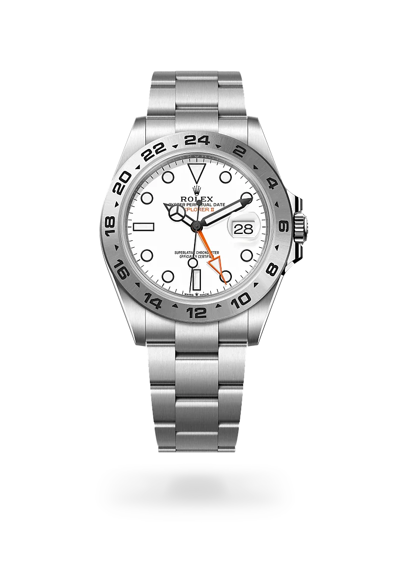rolex Explorer II in Oystersteel, M226570-0001 - Henne Jewelers