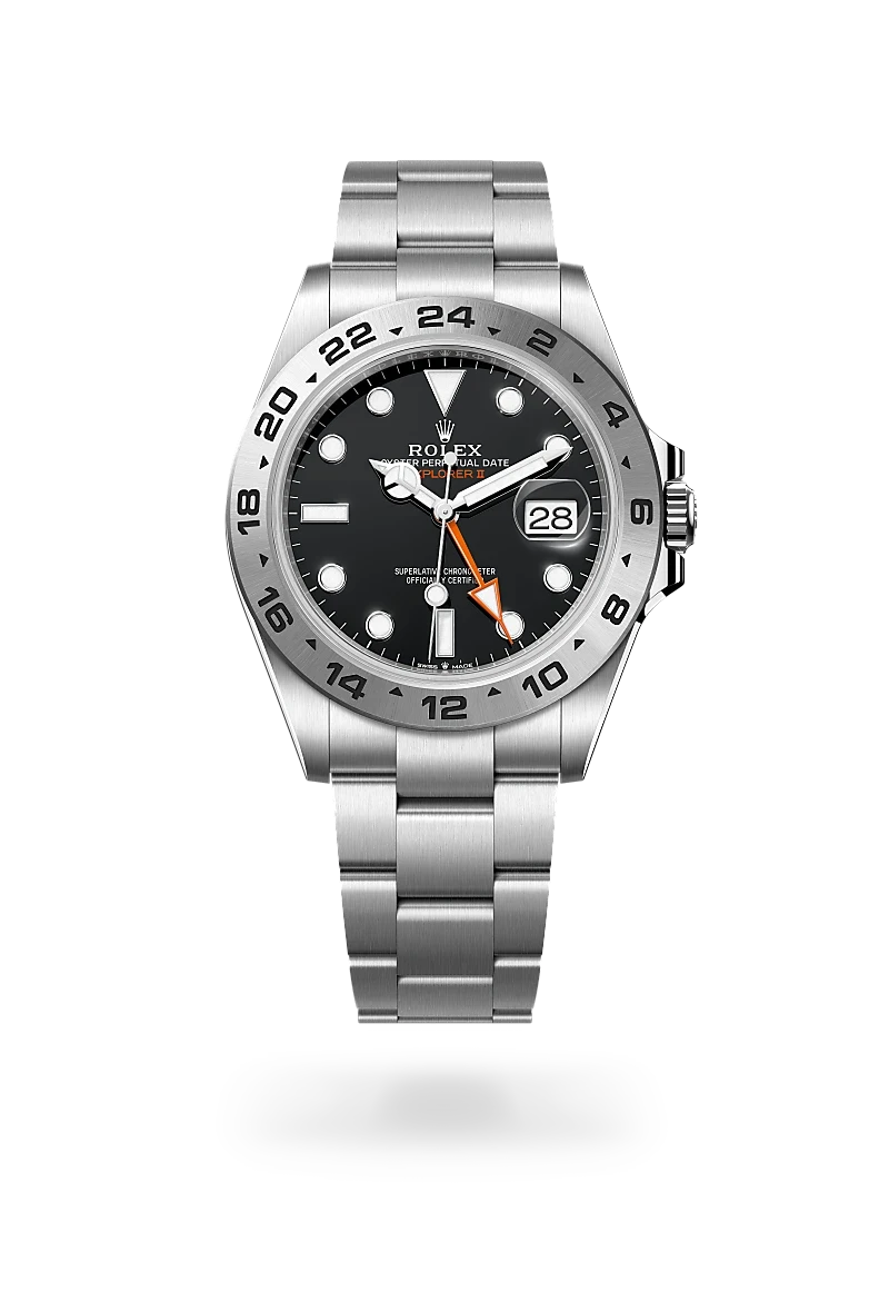 rolex explorer ii in oystersteel, M226570-0002 - henne jewelers