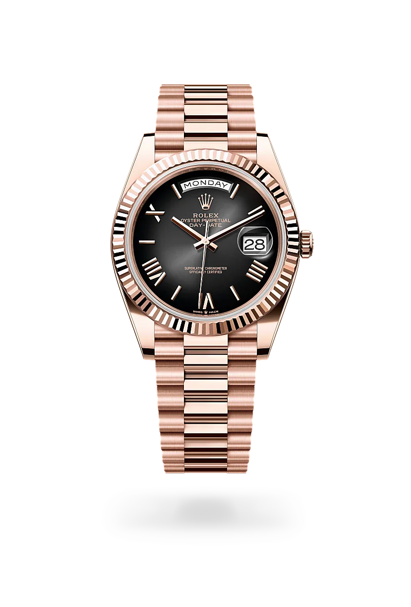 rolex Day-Date in 18 kt Everose gold, M228235-0055 - Henne Jewelers