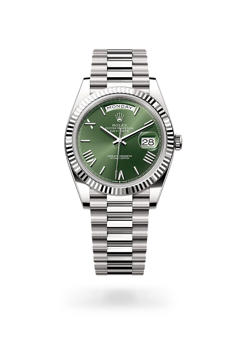 rolex Day-Date in 18 kt white gold, M228239-0033 - Henne Jewelers