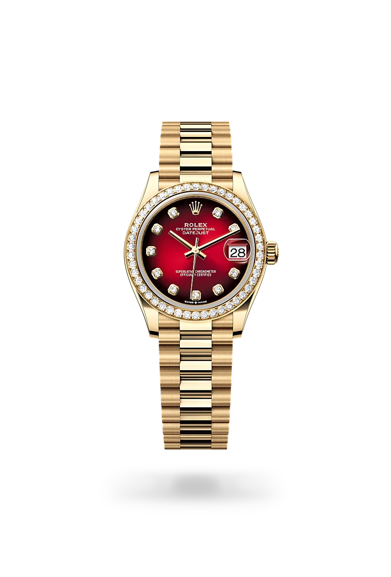 rolex Datejust in 18 kt yellow gold, M278288RBR-0041 - Henne Jewelers