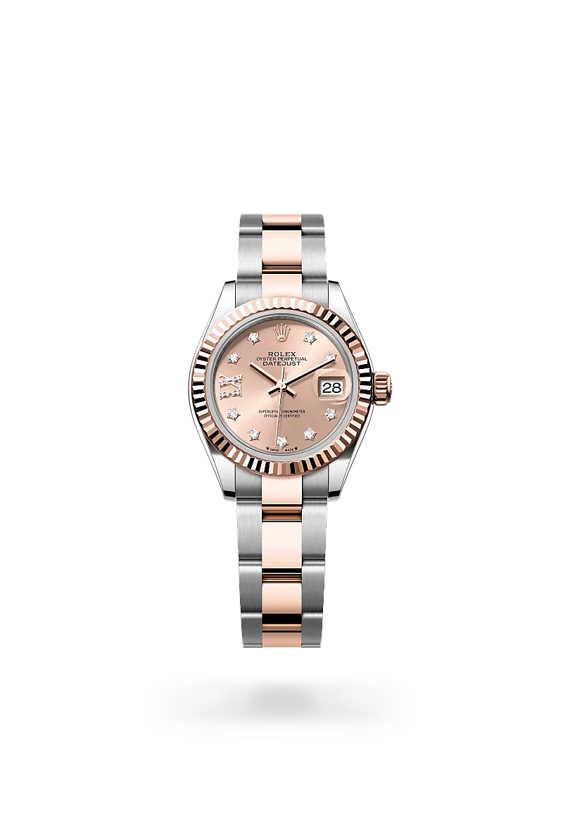 rolex Lady-Datejust in Everose Rolesor - combination of Oystersteel and Everose gold, M279171-0028 - Henne Jewelers