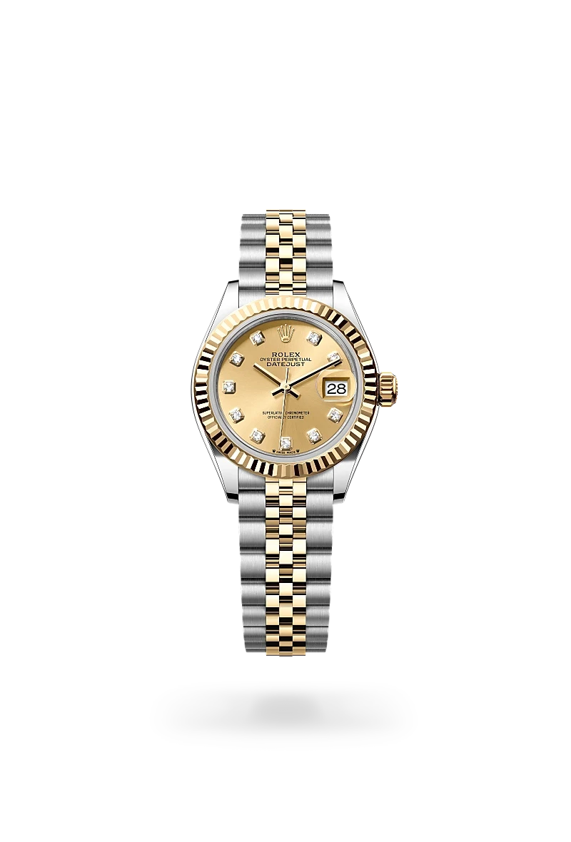 rolex lady-datejust in yellow rolesor - combination of oystersteel and yellow gold, M279173-0011 - henne jewelers