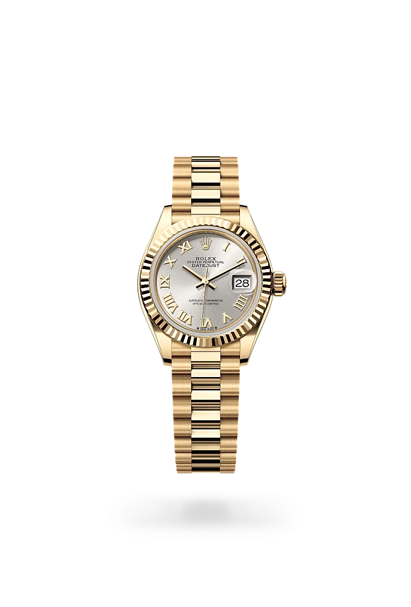 rolex lady-datejust in 18 ct yellow gold, M279178-0020 - henne jewelers