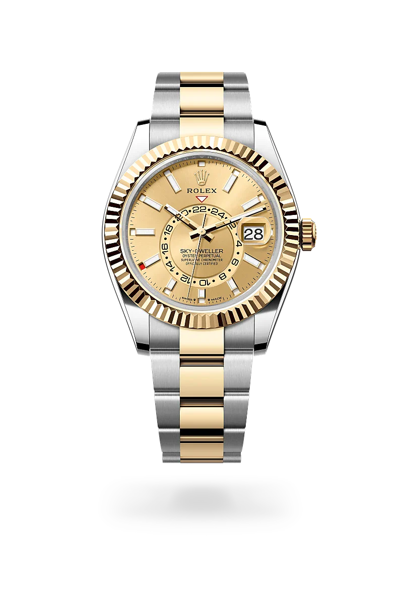 rolex Sky-Dweller in Yellow Rolesor - combination of Oystersteel and yellow gold, M336933-0001 - Henne Jewelers