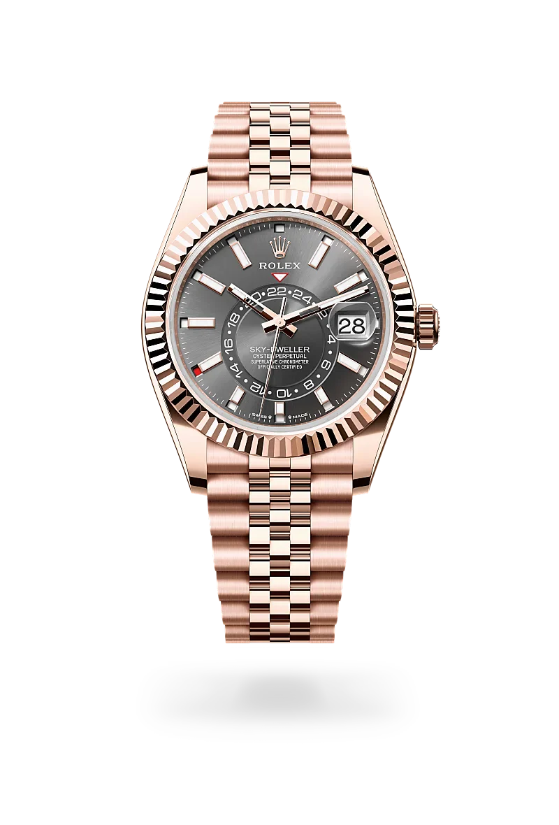 rolex Sky-Dweller in 18 kt Everose gold, M336935-0008 - Henne Jewelers