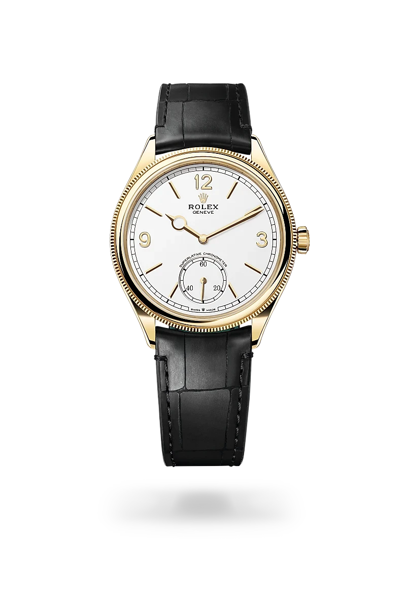 rolex 1908 in 18 ct yellow gold, M52508-0005 - henne jewelers